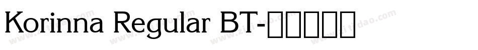 Korinna Regular BT字体转换